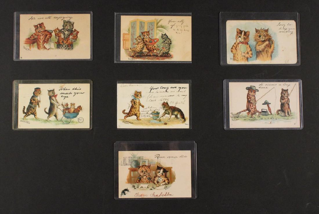 (7) RARE LOUIS WAIN CAT POSTCARDS (1 of 2)