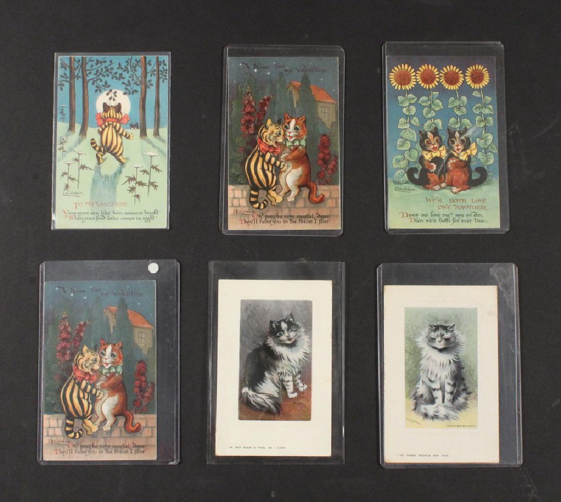 (6) RARE LOUIS WAIN CAT POSTCARDS (1 of 2)