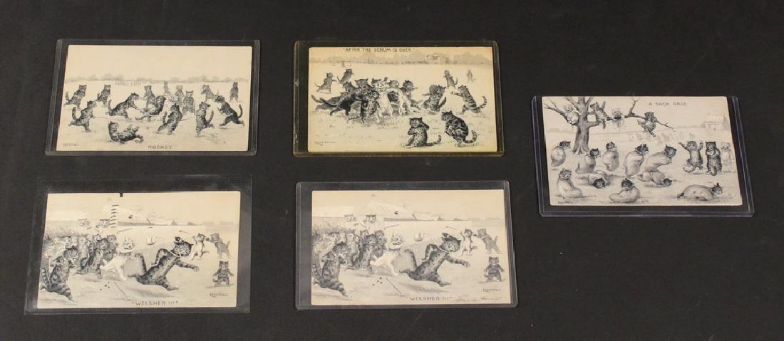 (5) RARE LOUIS WAIN CAT POSTCARDS (1 of 2)