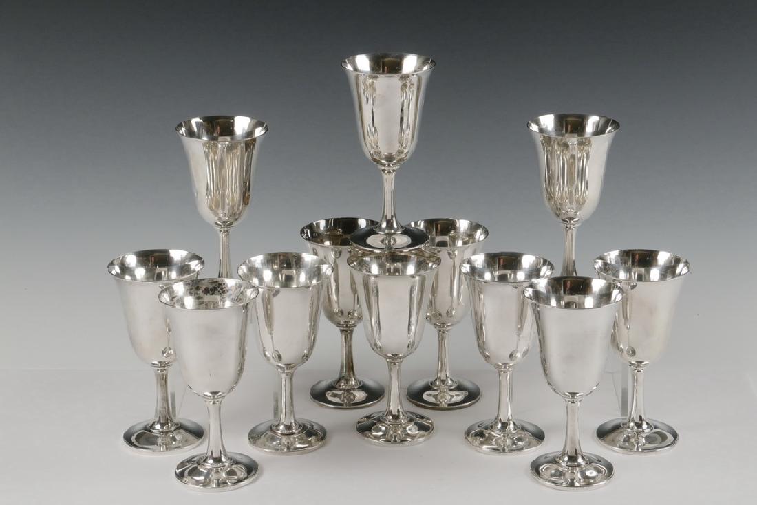 (12) WALLACE STERLING GOBLETS (1 of 3)