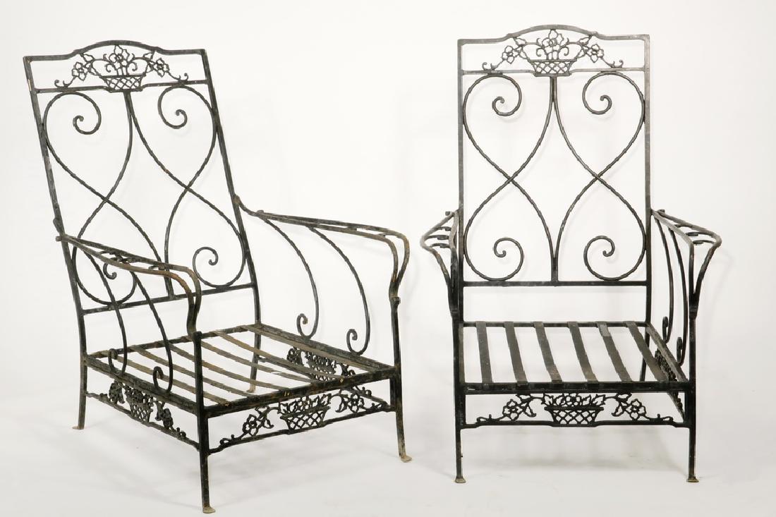 (2) WROUGHT IRON PATIO CHAIRS (1 of 1)