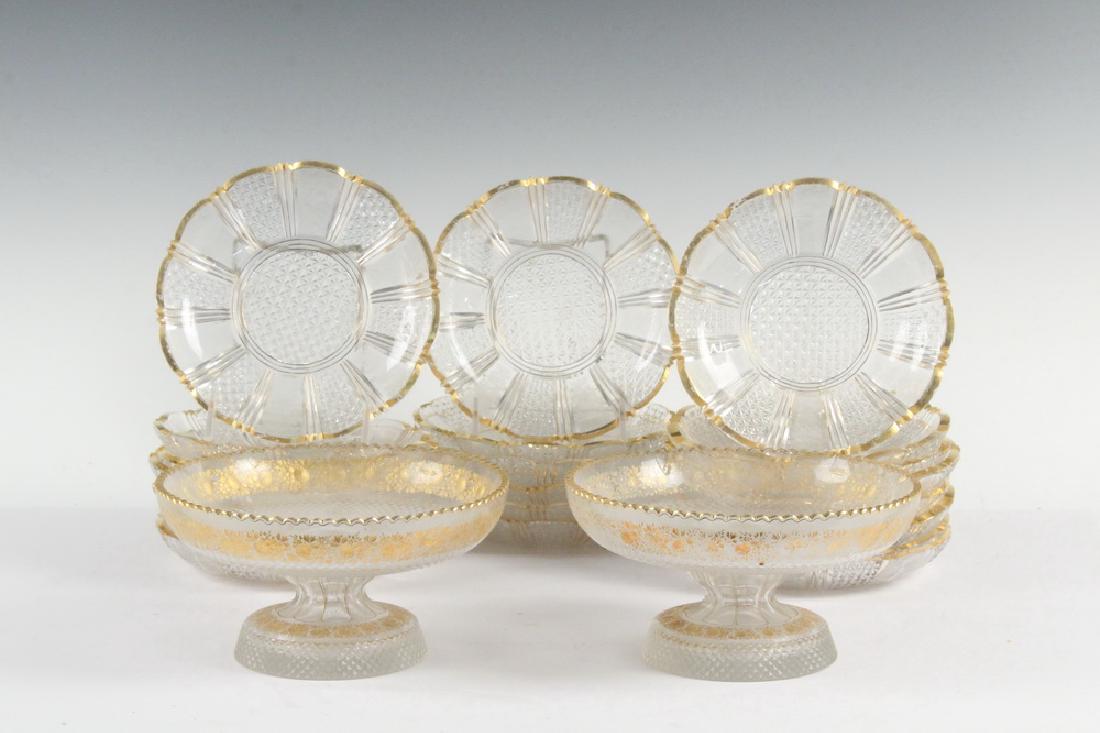 (23 PC) CRYSTAL DESSERT SERVICE (1 of 5)