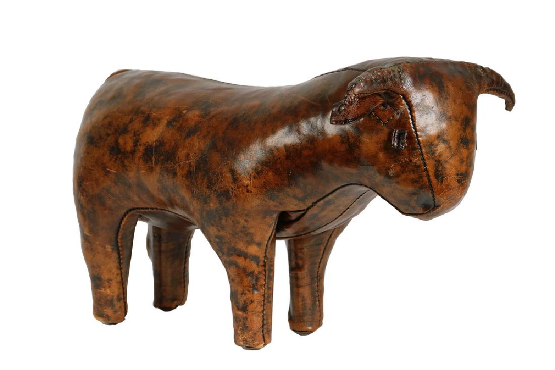 DIMITRI OMERSA (UK, 20TH C.) BULL FOOTSTOOL (1 of 2)