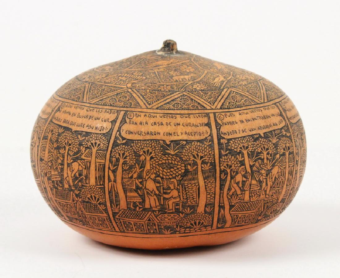 PERUVIAN CARVED GOURD (1 of 2)