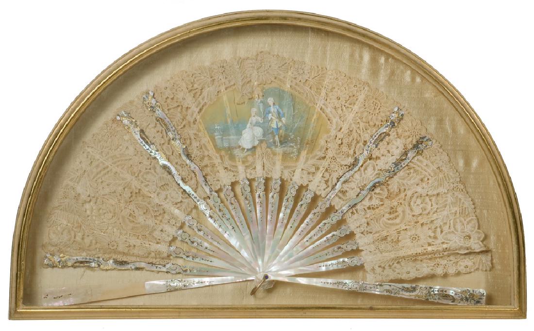 FRAMED FRENCH HAND FAN (1 of 2)