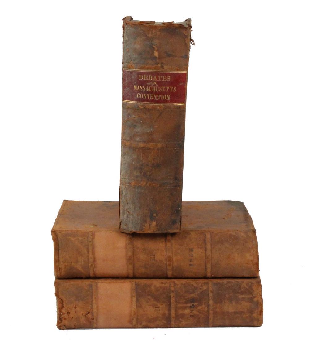 (3 VOL SET) 1853 MASSACHUSETTS STATEHOUSE RECORD (1 of 3)