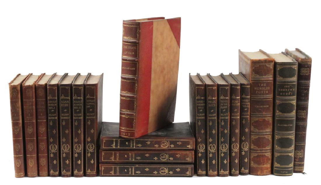 (32 VOLS) LEATHERBOUND VARIOUS POETRY AND PROSE (1 of 2)