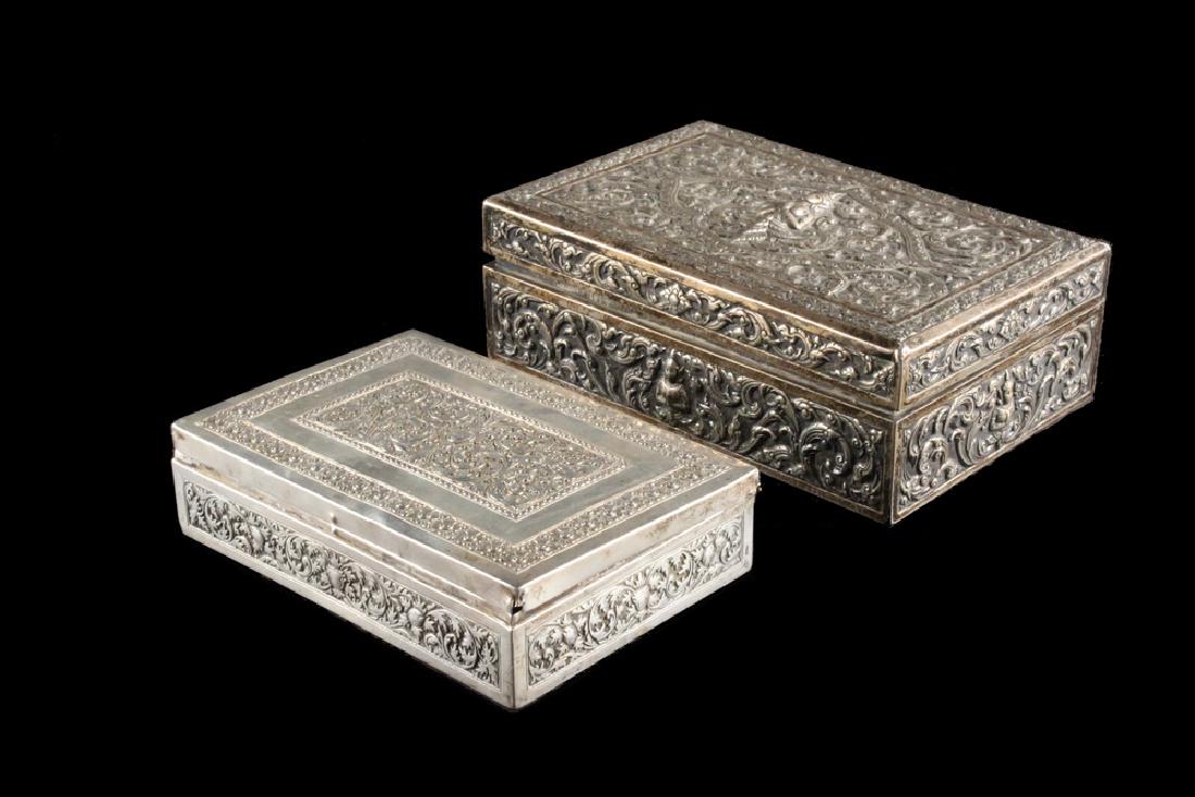 (2) INDO-PERSIAN SILVER BOXES (1 of 4)