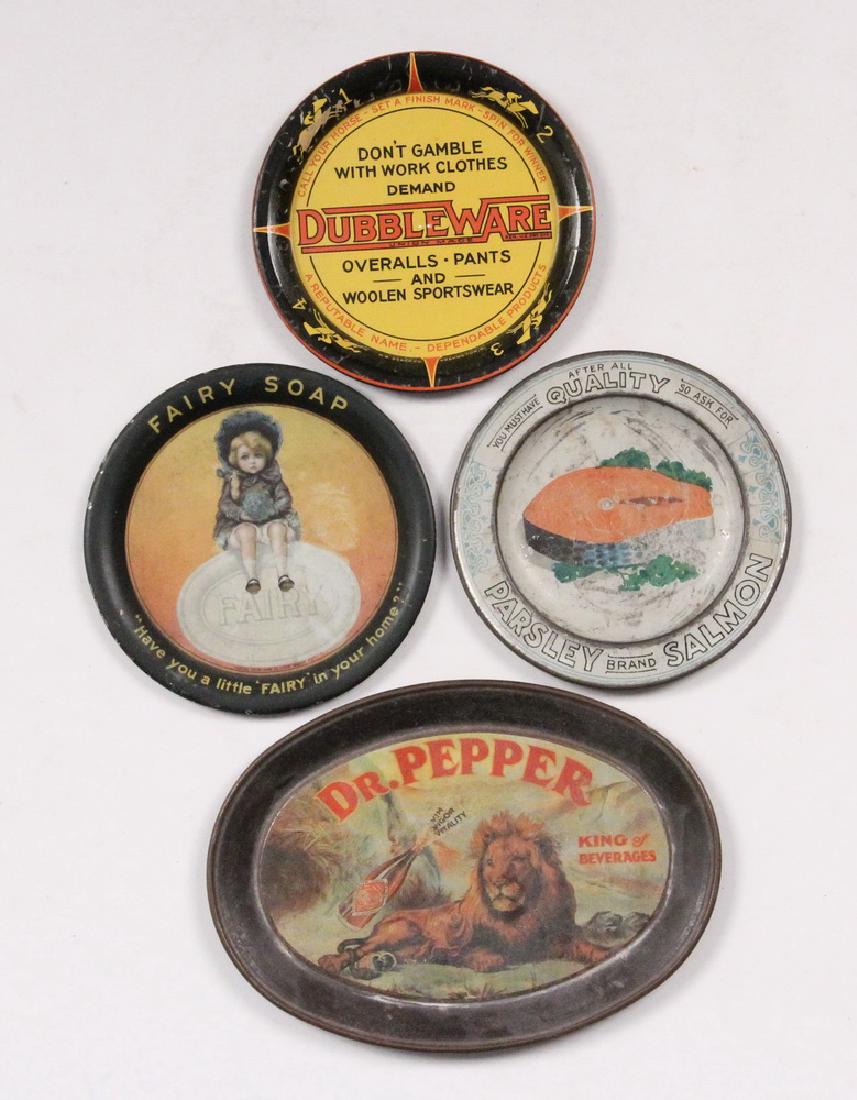(4) VINTAGE TIN TIP TRAYS (1 of 2)