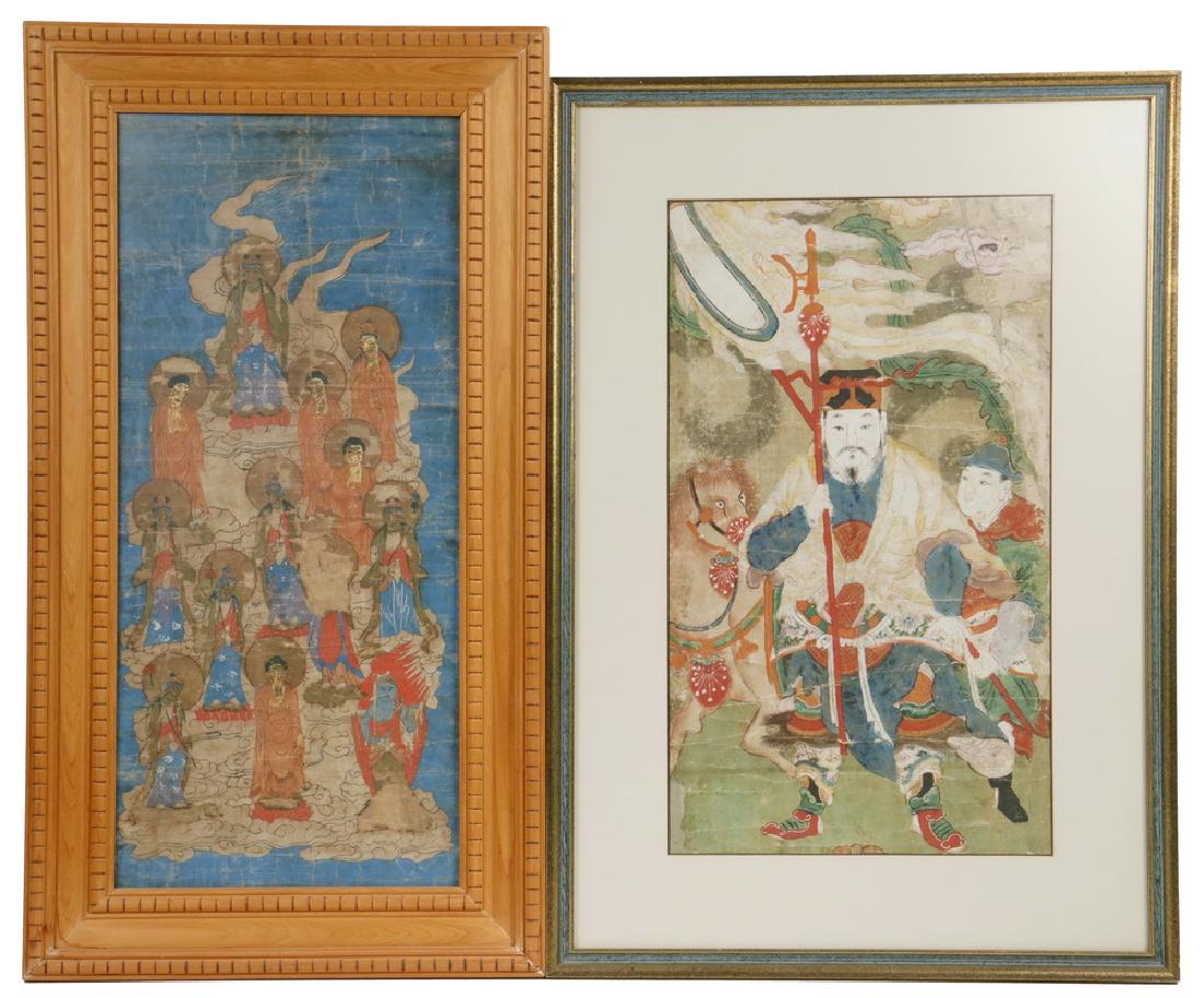 (2) EARLY FRAMED CHINESE PAINTINGS (1 of 3)