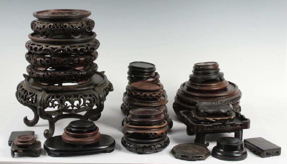 (36) ASIAN WOODEN DISPLAY PEDESTALS (1 of 2)