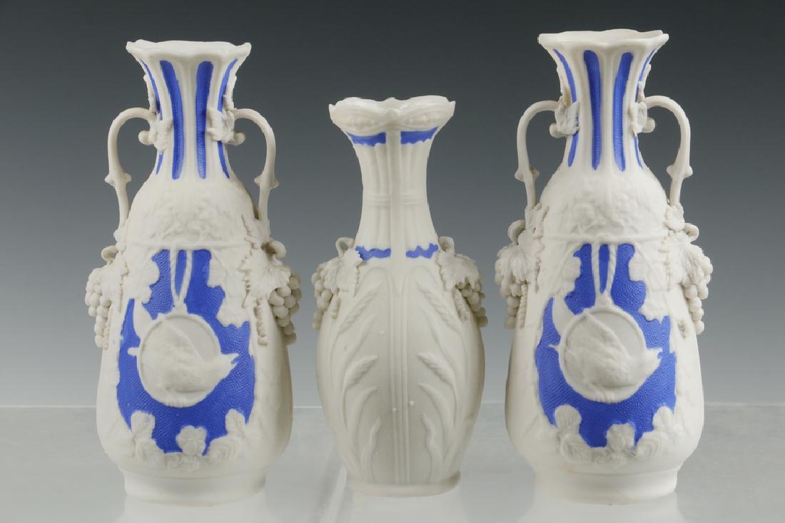 (3) PARIAN PORCELAIN VASES (1 of 1)