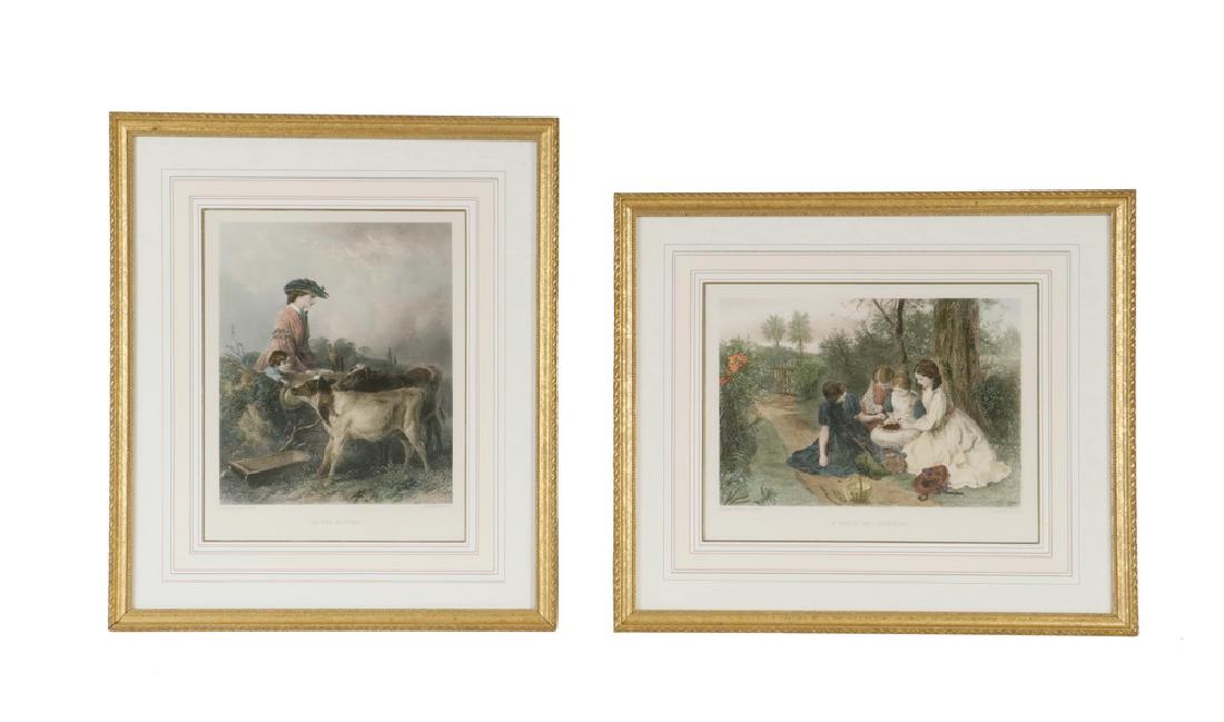 PAIR OF 19TH C. HAND COLORED ENGRAVINGS (1 of 2)