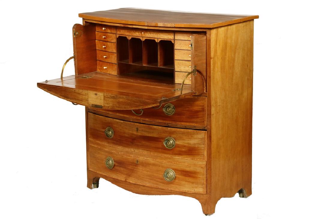 HEPPLEWHITE BOW FRONT BUTLER'S CHEST WITH DESK (1 of 7)
