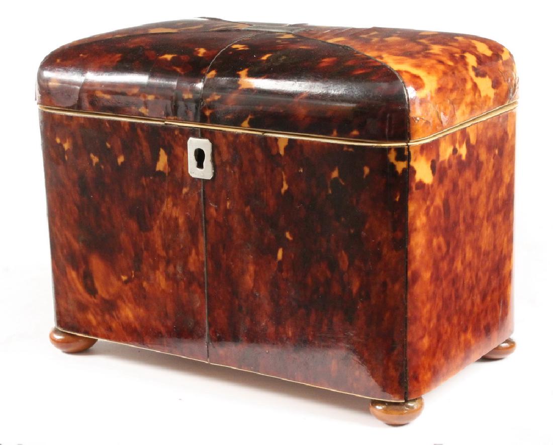 TORTOISESHELL TEA CADDY (1 of 4)
