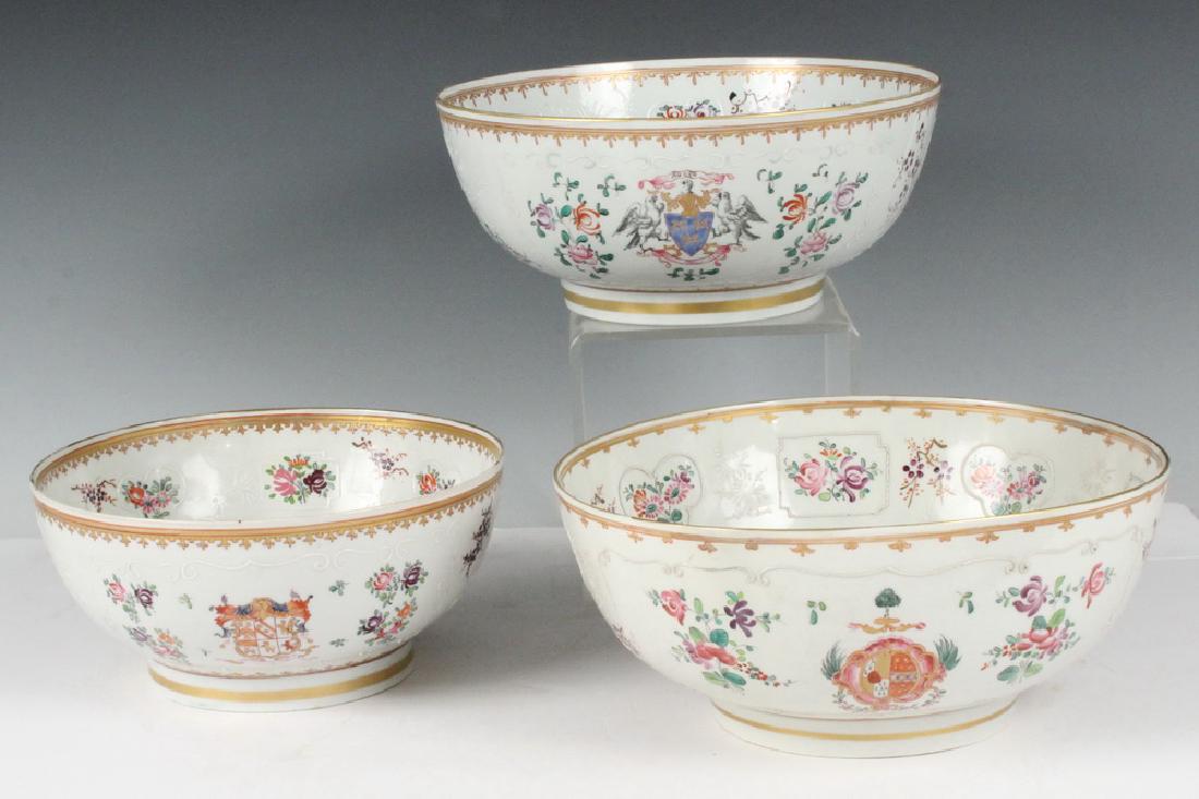 (3) CHINESE EXPORT PORCELAIN BOWLS (1 of 6)