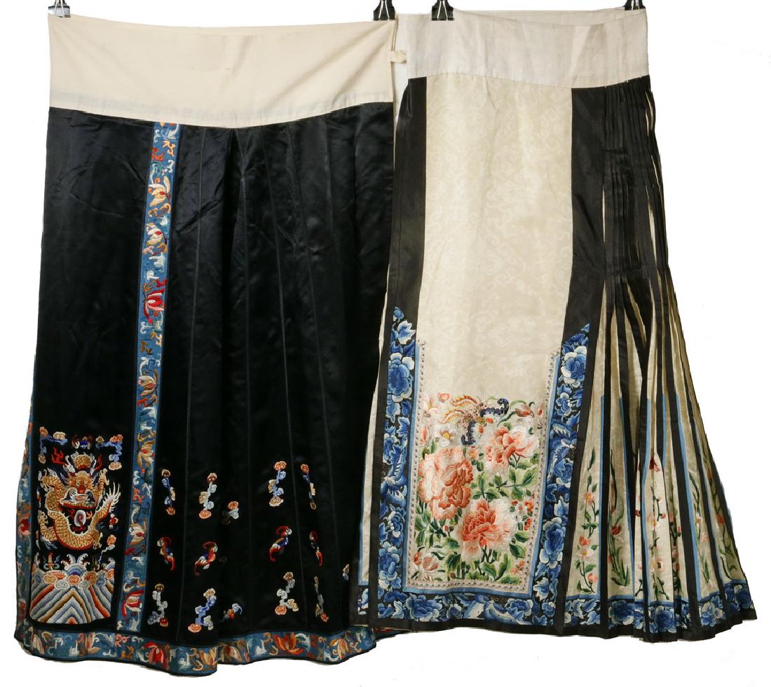 (2) CHINESE SILK SKIRTS (1 of 7)