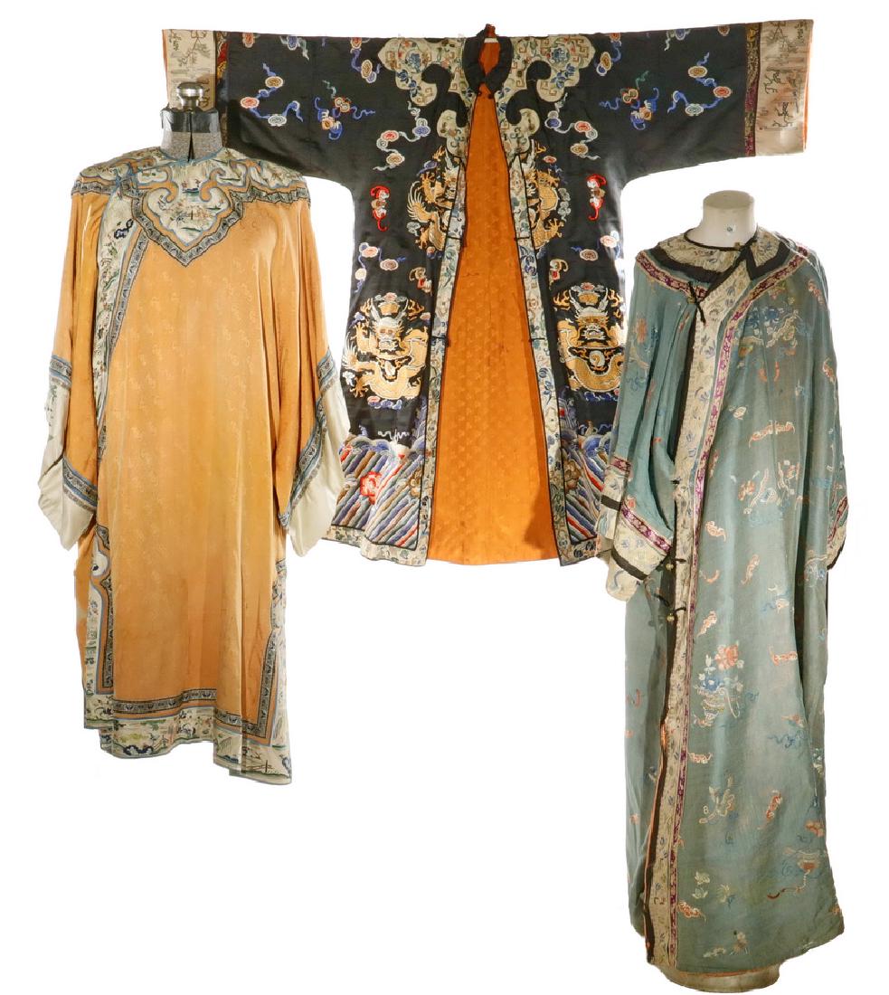 (3) CHINESE SILK ROBES