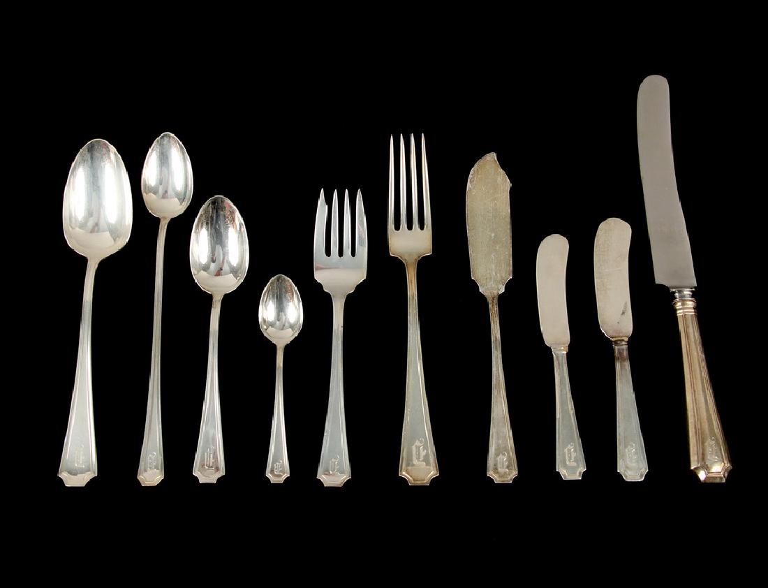 CASED (93 PCS) GORHAM/DURGIN FAIRFAX STERLING FLATWARE (1 of 6)
