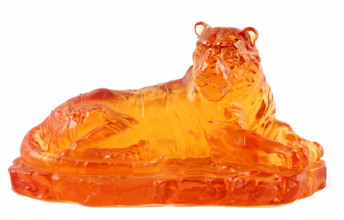 CRYSTAL TIGER SCULPTURE