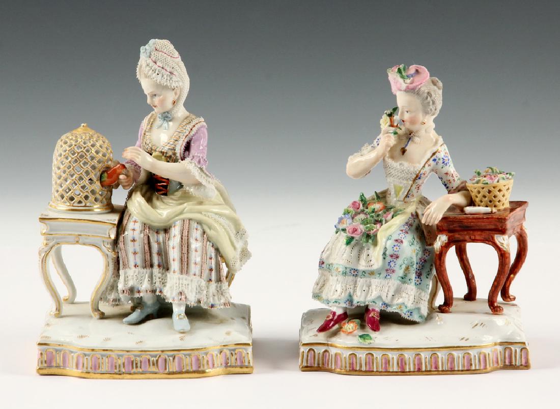 (2) MEISSEN PORCELAIN FIGURINES (1 of 5)
