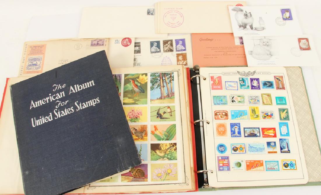 US STAMPS: (3) SCOTT AMERICAN ALBUMS, UN & FDC'S PLUS (1 of 9)
