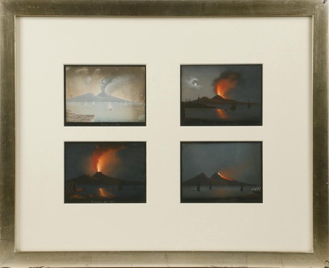 (4) NEOPOLITAN GOUACHES IN ONE FRAME (1 of 3)