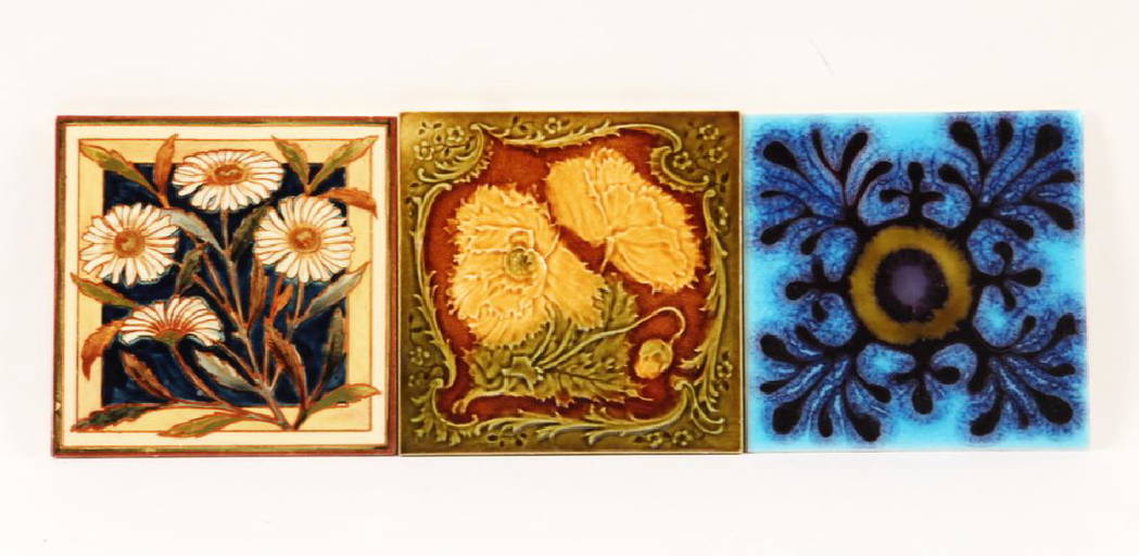 (3) Art Pottery Tiles