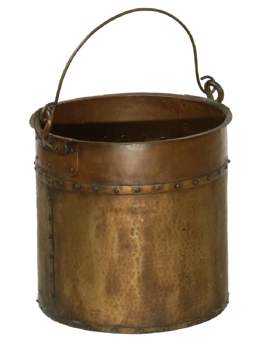 LARGE BRASS FIREPLACE BUCKET