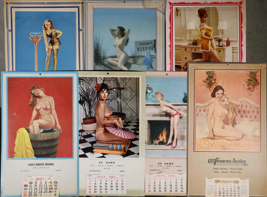 COLLECTION OF MISC. EPHEMERA: Including: 1950s-70s Calendar Tops (some nudes); Movie Advertisements, Spring 1894 Bon Ton fashion magazine; Thai bas relief rubbings, large scale photos, music posters, magazine illustration clipping