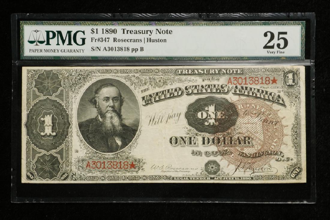 $1.00 (One Dollar) 1890 Treasury Note (1 of 2)