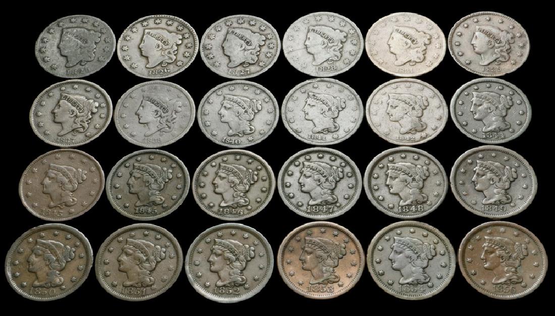 Great Lot of (24) Large Cents (1 of 2)