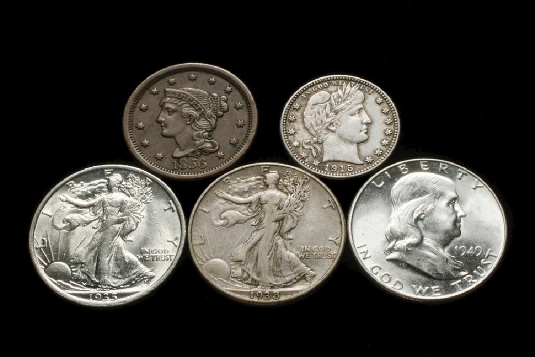 Mixed Lot of (5) Coins (1 of 2)