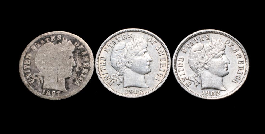 (3) Barber Dimes (1 of 2)