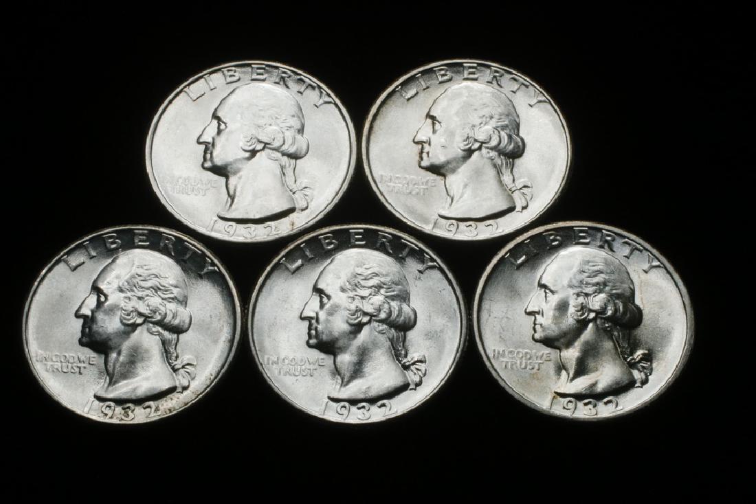 (5) 1932 Washington Quarters (1 of 4)