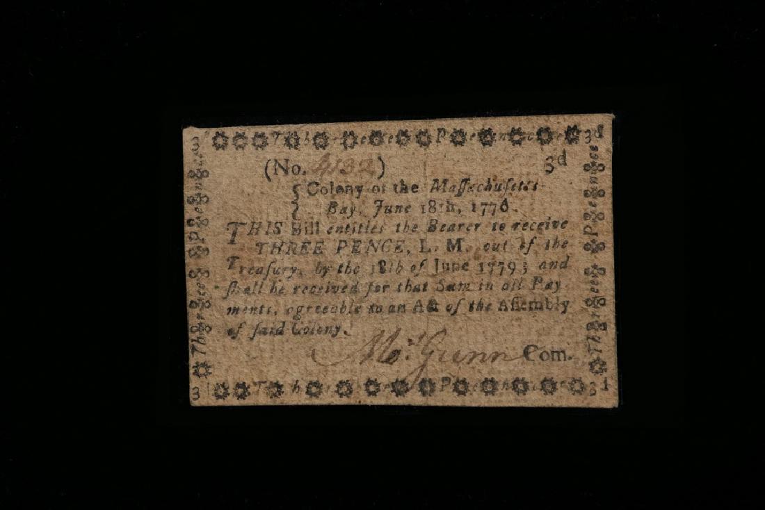 Massachusetts Colonial Currency (1 of 2)