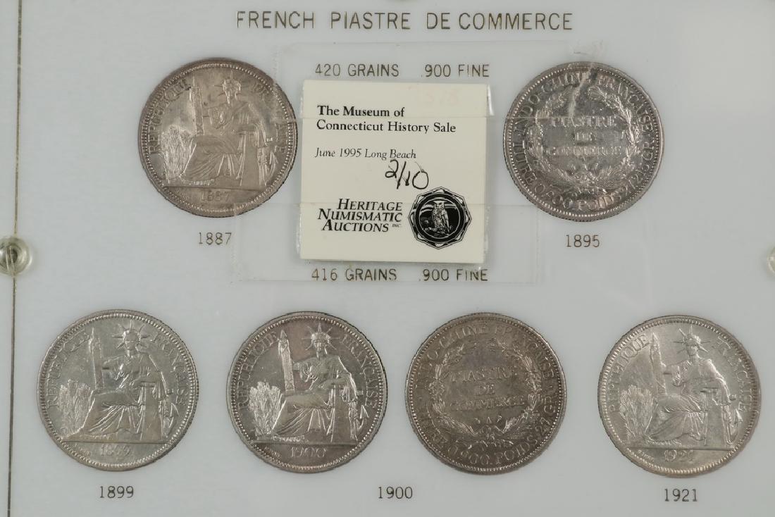 Set of (6) French Indo-China Silver 5 Franc Pieces (1 of 2)