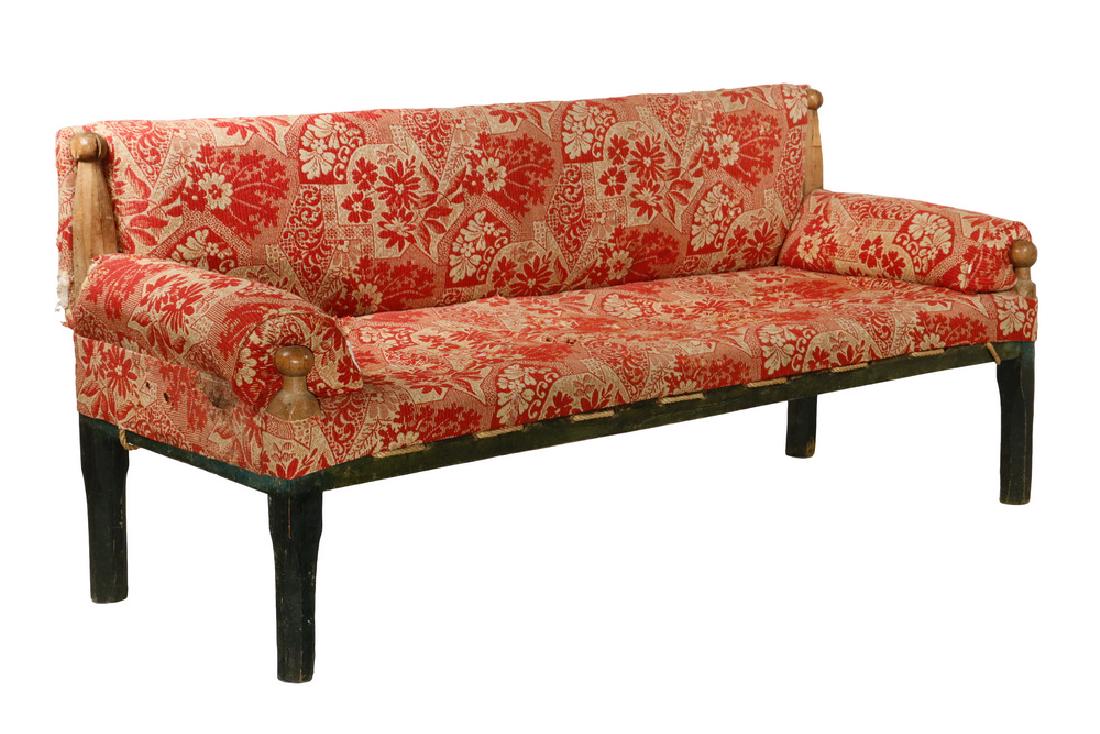 18TH C. MAINE PRIMITIVE ROPE SOFA (1 of 4)