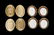(2 PR) CUFFLINKS, 1-ENGRAVED, 1-ONYX INSERTS, 14K