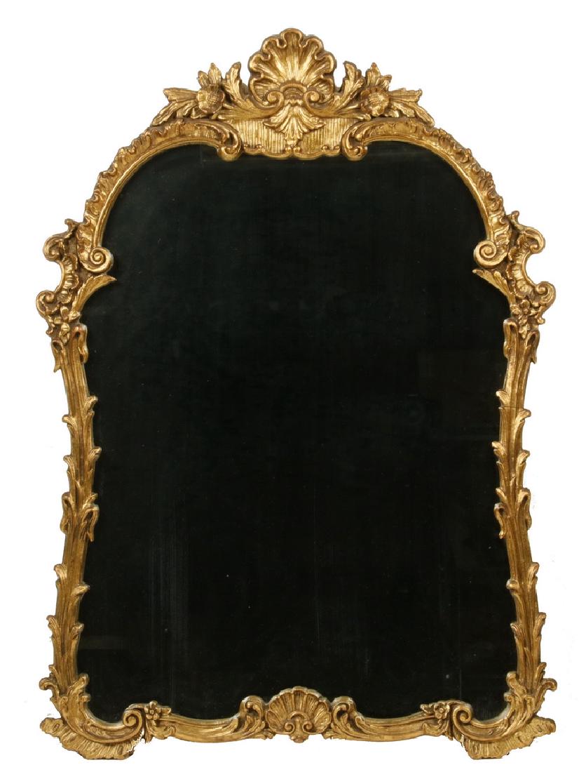 CARVED MIRROR WITH SHELL CREST (1 of 2)