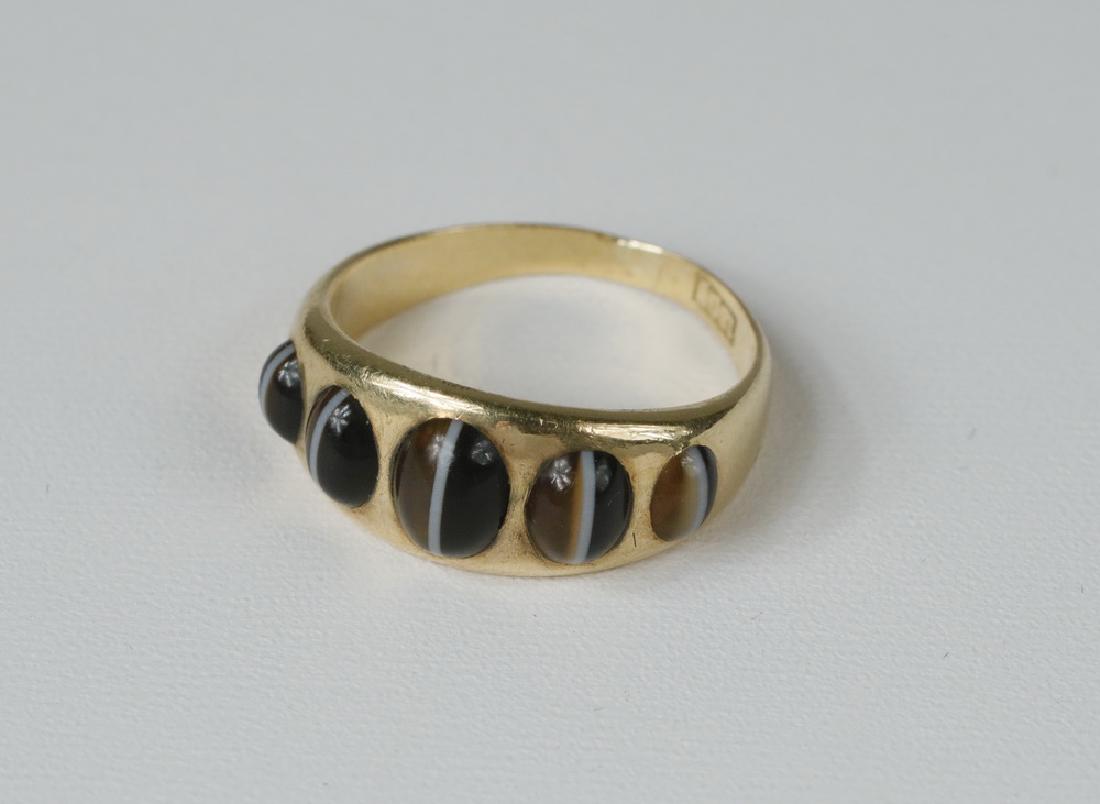 AGATE CABOCHON VICTORIAN LADY'S RING, 18K YELLOW GOLD (1 of 1)