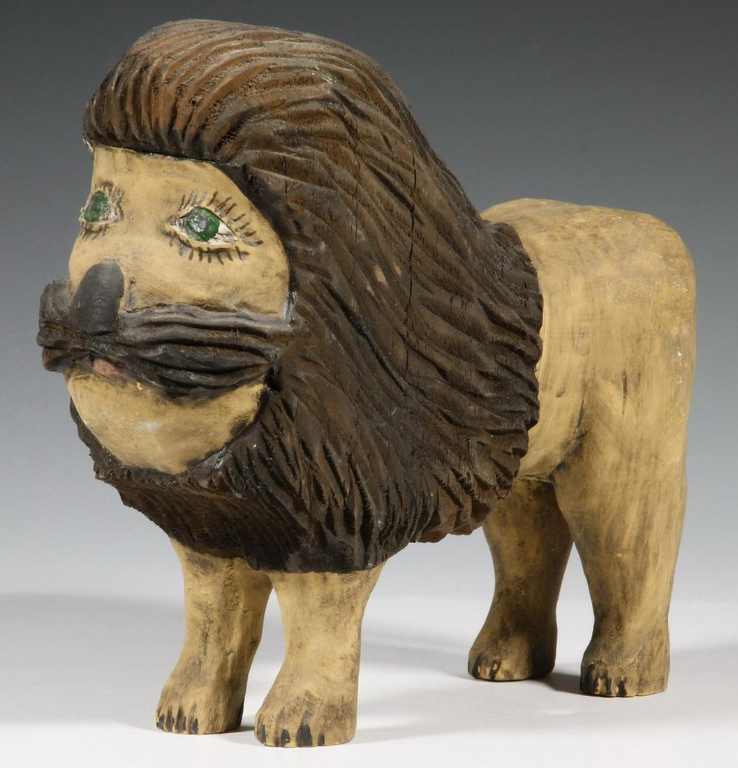 For Auction FOLK ART LION SCULPTURE, BILL DUFFY (1310) on Aug 23