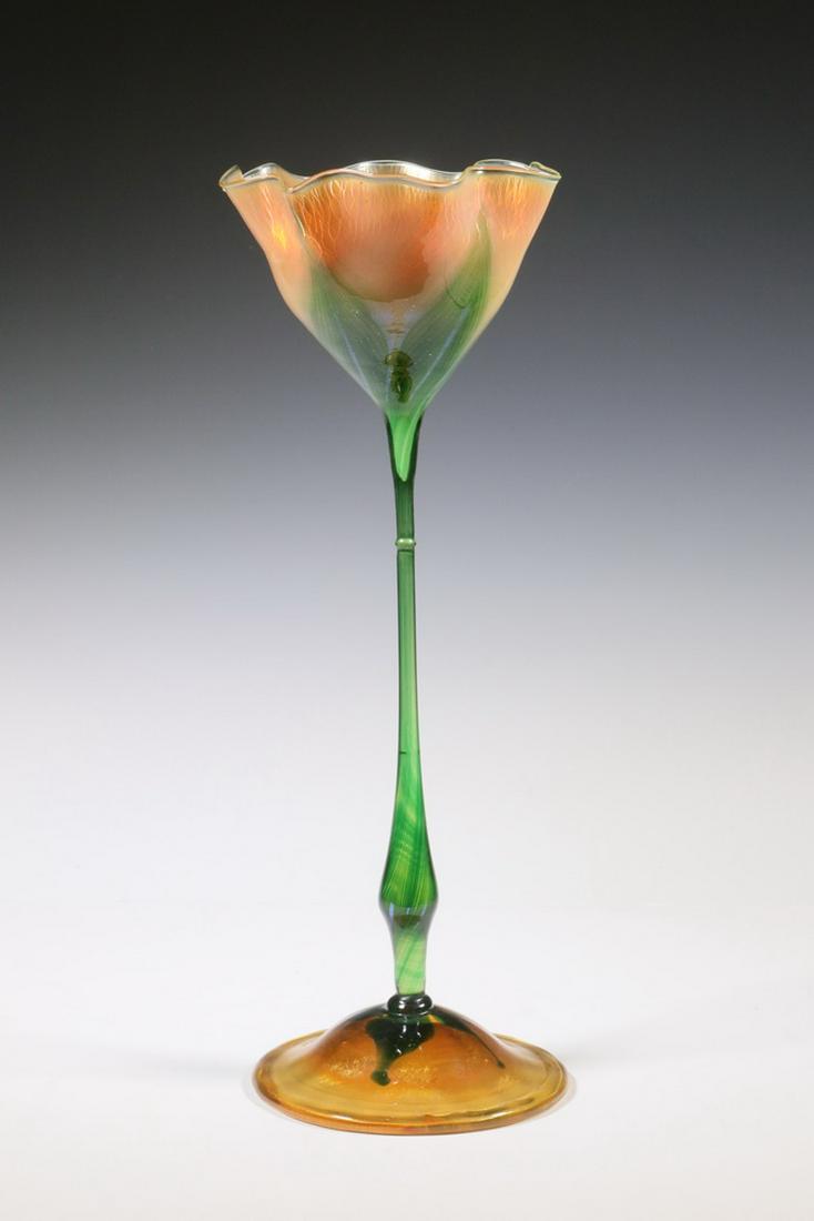 TIFFANY STUDIOS FAVRILE GLASS FLORIFORM VASE (1 of 7)