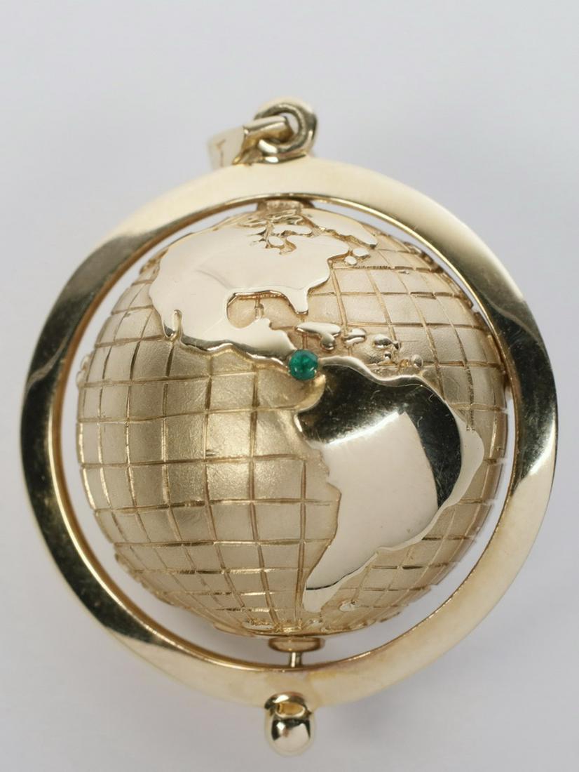 14K GOLD GLOBE PENDANT (1 of 2)
