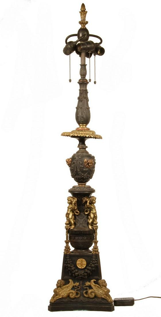 ROMAN REVIVAL BRONZE TABLE LAMP BASE (1 of 5)