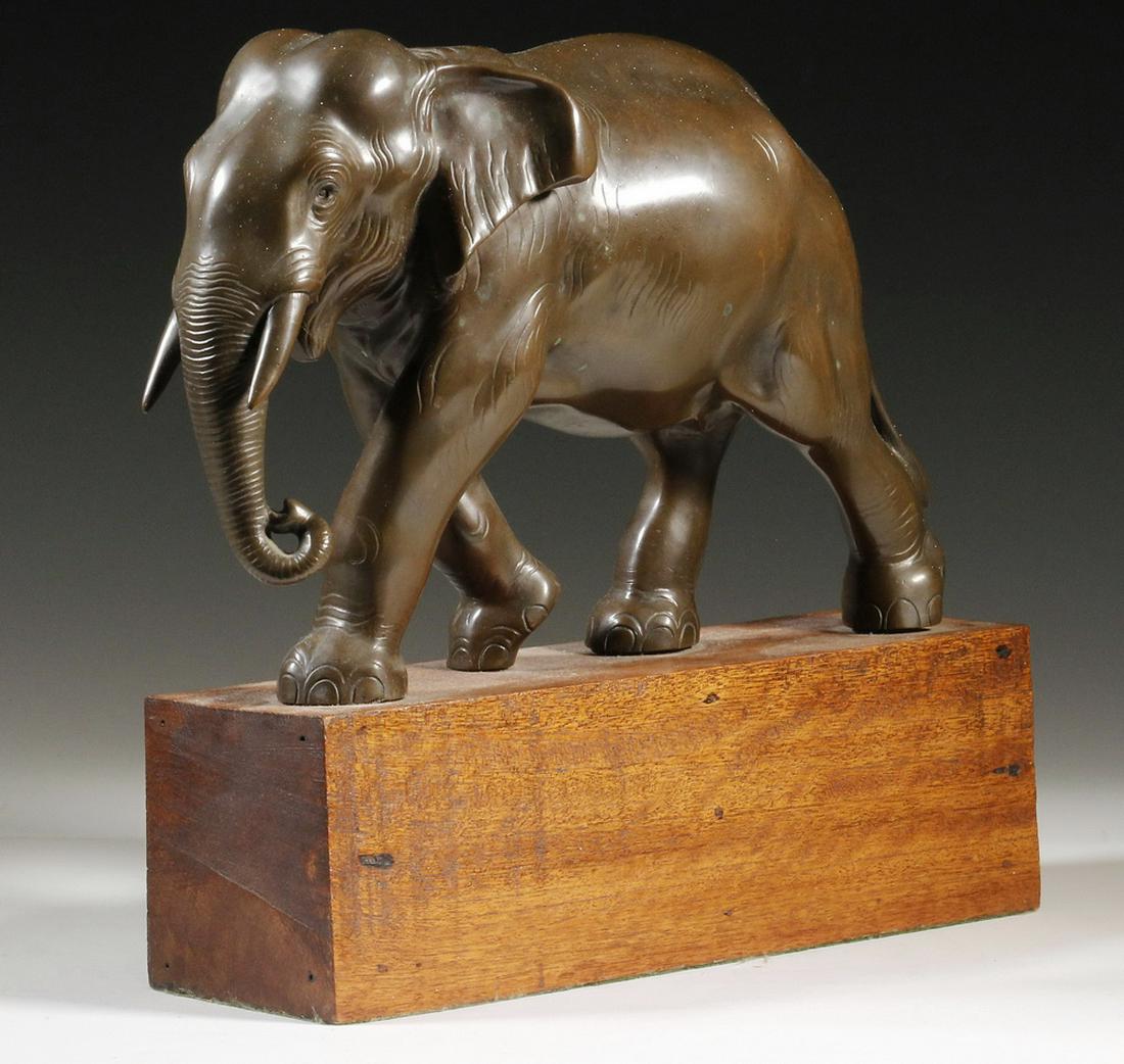 JAPANESE MEIJI PERIOD BRONZE OF AN ELEPHANT (1 of 6)