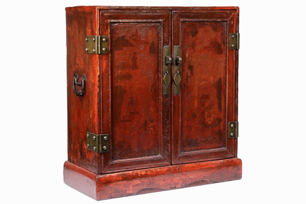 Red Lacquered Chinese Altar Cabinet Oct 02 2019 Thomaston