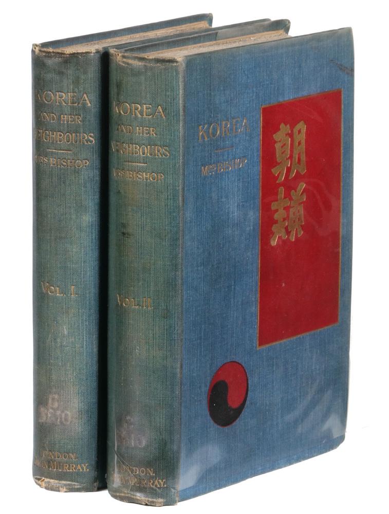 RARE (2 VOL SET) BOOKS ON THE FAR EAST: Bird, Isabella L. (Mrs. Bishop); "Korea and Her Neighbors: A Narrative of travel, with an Account of the Recent vicissitudes and present position of the Country", with maps and illustrations, London, 