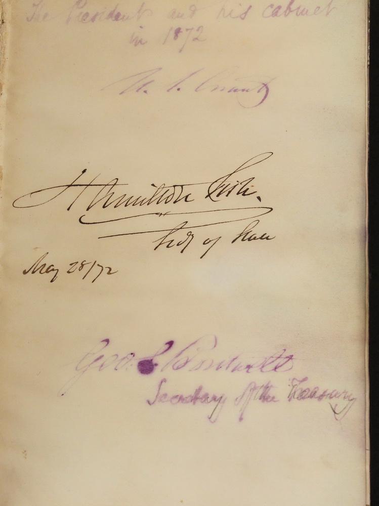1850S-70S AUTOGRAPH ALBUM CONTAINING US GRANT AND HIS (1 of 9)