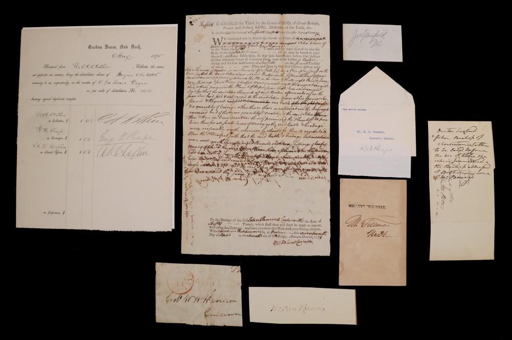 LOT OF (13) 19TH C. PRESIDENTIAL AUTOGRAPHS & 1771 (1 of 5)
